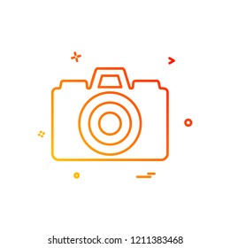 Camera icon design vector