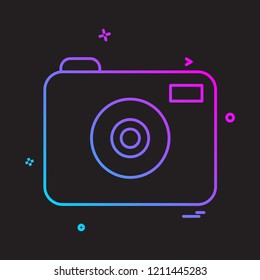 Camera icon design vector