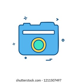 Camera icon design vector