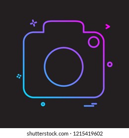 Camera icon design vector