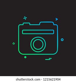Camera icon design vector
