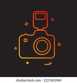 Camera icon design vector