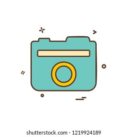 Camera icon design vector