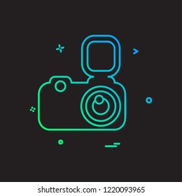Camera icon design vector