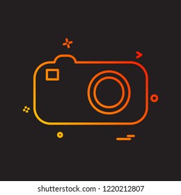 Camera icon design vector