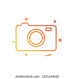 Camera icon design vector