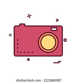 Camera icon design vector