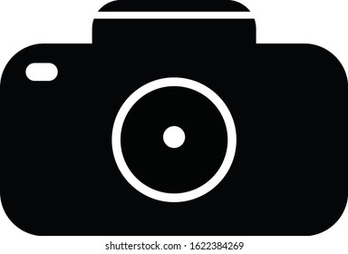 Camera icon design vector black colour