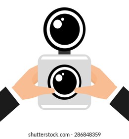 camera icon design, vector illustration eps10 graphic 