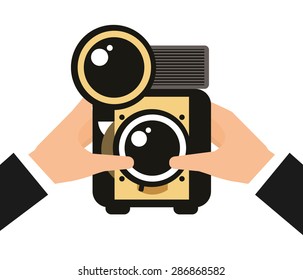 camera icon design, vector illustration eps10 graphic 
