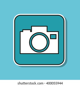 camera icon design, vector illustration