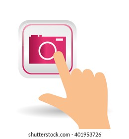 Camera icon design, vector illustration
