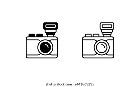 Camera icon design with white background stock illustration