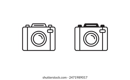 Camera icon design with white background stock illustration