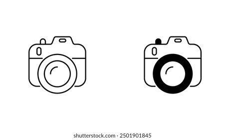 Camera icon design with white background stock illustration