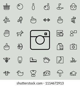 camera icon. Detailed set of minimalistic line icons. Premium graphic design. One of the collection icons for websites, web design, mobile app on colored background