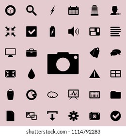 camera icon. Detailed set of minimalistic icons. Premium graphic design. One of the collection icons for websites, web design, mobile app on colored background