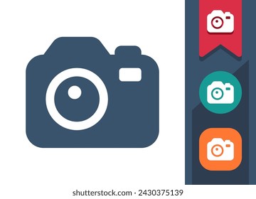 Camera Icon. Digital Camera, Photo, Photography, DSLR Camera. Professional, pixel perfect vector icon.