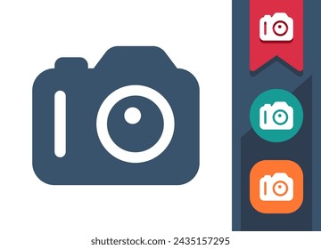 Camera Icon. Digital Camera, Photo, Photography, DSLR Camera. Professional, pixel perfect vector icon.