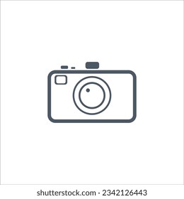 Camera icon, dslr, focus, lens, mirrorless, action camera, icon logo flat design apps and web page. Eps 10 Editable.