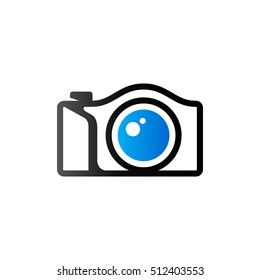 Camera Icon In Duo Tone Color. Photography Mirror Less Digital