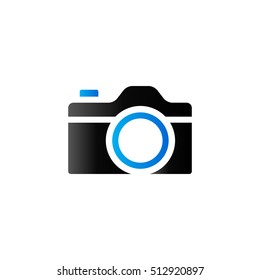 Camera Icon In Duo Tone Color. Digital Photography Snapshot