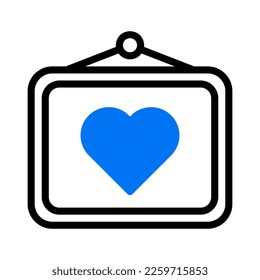 camera icon duotone blue style valentine illustration vector element and symbol perfect. Icon sign from modern collection for web.