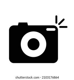 Camera icon during shooting. Vector.
