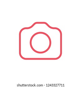 Camera icon editable vector