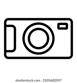 Camera icon. Electronic device icon in line style