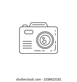 camera icon. Element of camping and outdoor recreation for mobile concept and web apps. Thin line icon for website design and development, app development. Premium icon on white background