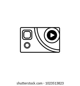 camera icon. Element of video player for mobile concept and web apps. Thin line icon for website design and development, app development. Premium icon on white background