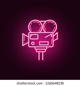 camera icon. Elements of Media in neon style icons. Simple icon for websites, web design, mobile app, info graphics