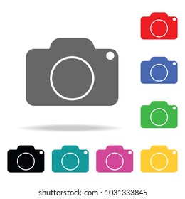 Camera Icon. Elements in multi colored icons for mobile concept and web apps. Icons for website design and development, app development on white background
