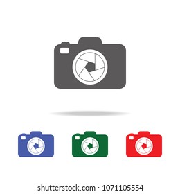 camera icon. Elements of photo camera in multi colored icons. Premium quality graphic design icon. Simple icon for websites, web design, mobile app, info graphics on white background