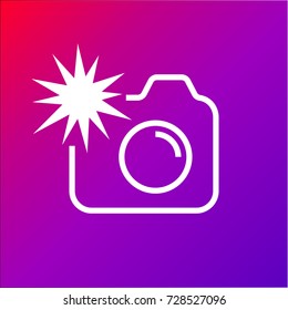 Camera icon. EPS 10. Colorful background.