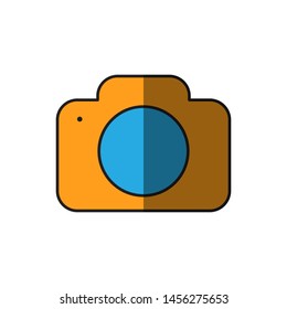 camera icon filled design template colorful