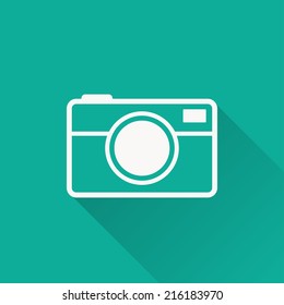 camera icon , flat design