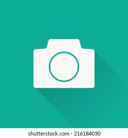 camera icon , flat design