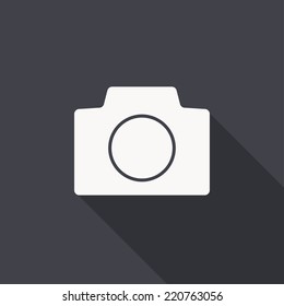 camera icon , flat design