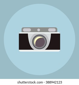 The camera icon in Flat design.