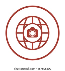  Camera  icon. Flat design.