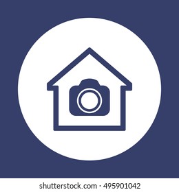  Camera  icon. Flat design.