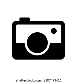 camera icon flat design. black color camera vector design. camera logo