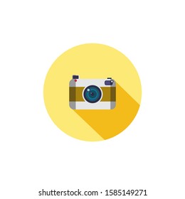 camera icon in flat design style