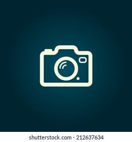 Camera icon -  flat design vector template