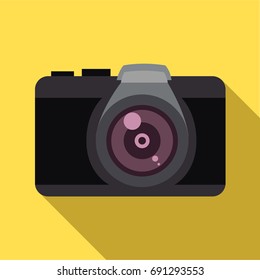 Camera icon. Flat design. Vector illustration.