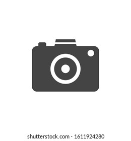 Camera Icon Flat Graphic Design with white background