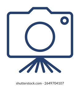 Camera icon flat illustration outline logo