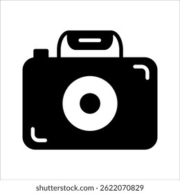 Ícone da câmera. ilustração plana do ícone de vetor no fundo branco
